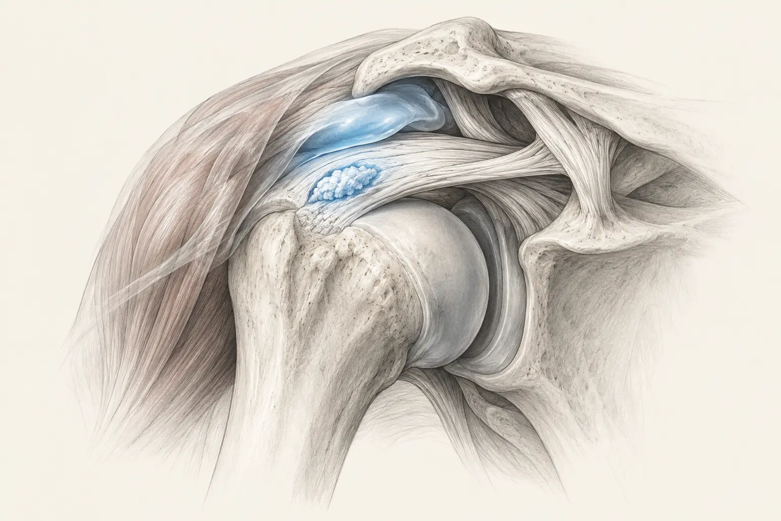 Anatomie de la tendinopathie calcifiante du supra-épineux et de la bursite sous-acromiale