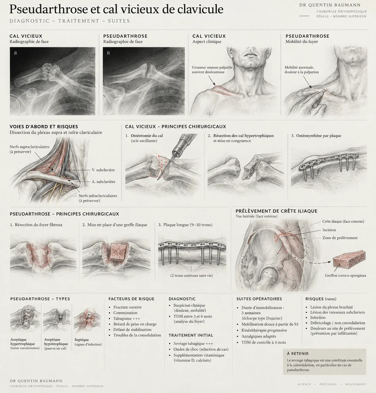 Gêne clinique par bosse de clavicule sous une bretelle