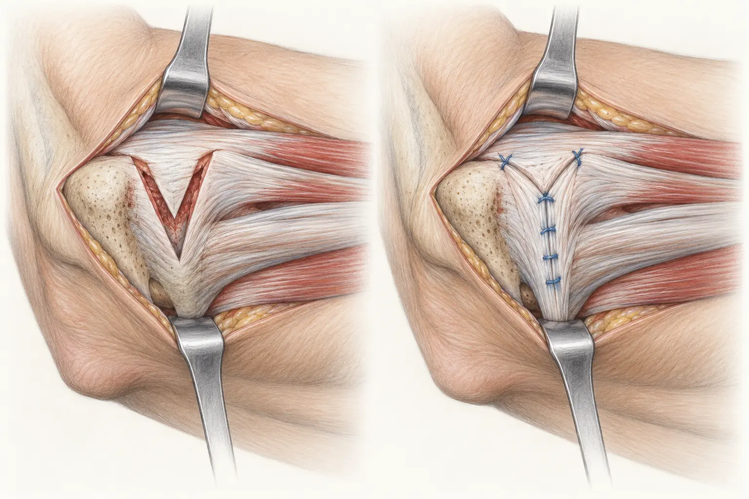 Allongement en V-Y des épicondyliens