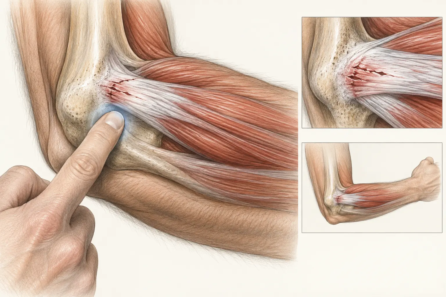 Palpation du point douloureux