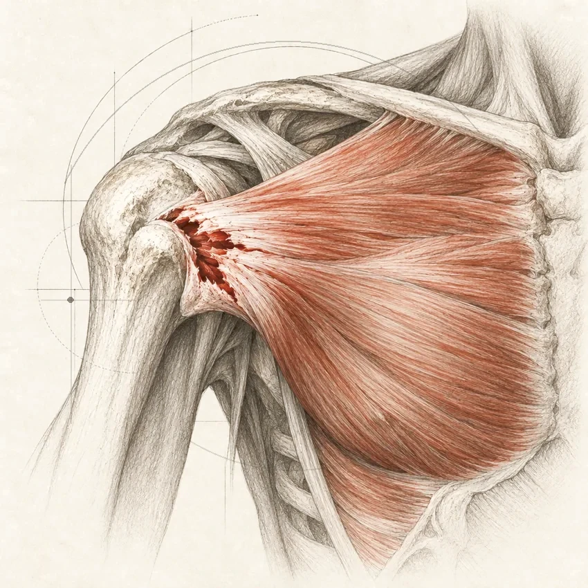 Rupture du grand pectoral à l’insertion humérale